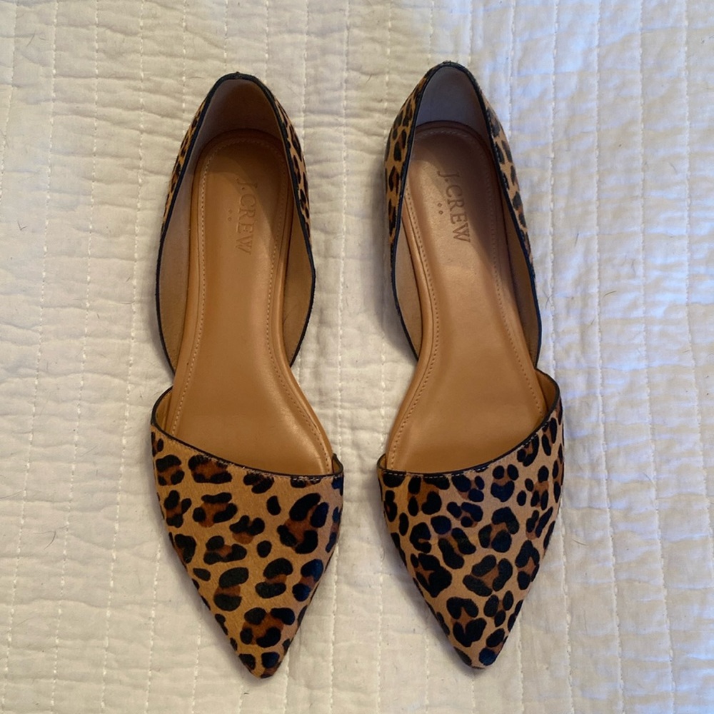 J. Crew leopard flats